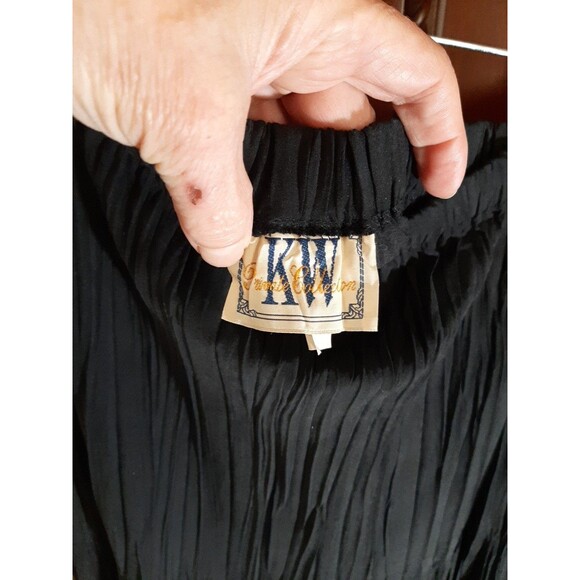 VTG KW Private Collection Women's XL Accordion Pleated Black Skirt - Picture 3 of 7